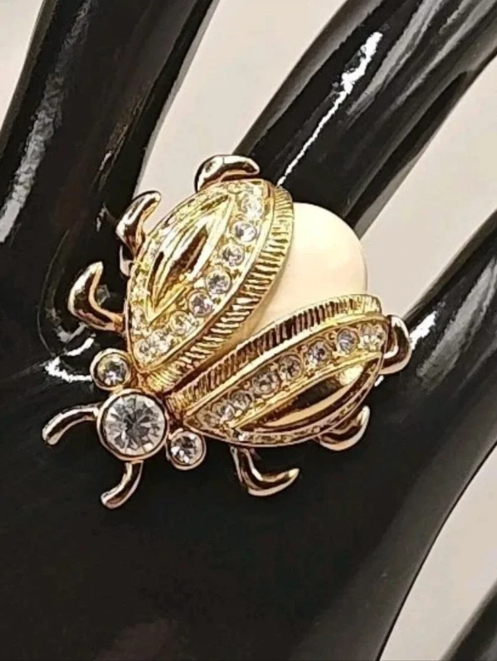 Vintage Kate Spade Ring Large Bugs Cocktail Statement Ladybug Beetle Sz 7